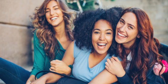 3D Lipo vs Coolsculpting – image three friends out in kent after looking at 3d lipo