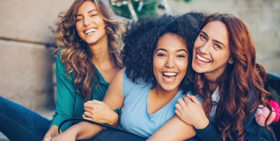 3D Lipo vs Coolsculpting – image three friends out in kent after looking at 3d lipo
