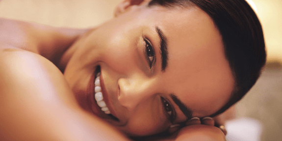 Woman smiling after Hydro2Facial treatment