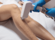 Woman having laser hair removal treatment on her leg at Kent Laser